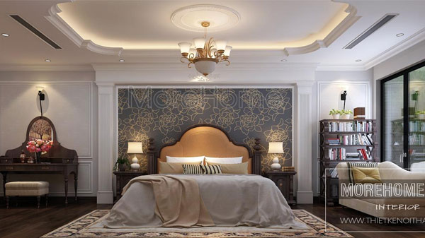  Thiết kế nội thất phòng ngủ khách sạn tân cổ điển