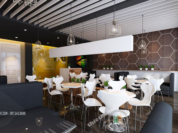  Thiết kế quán cafe nội thất hiện đại cho khách sạn Luxury Eco Hotel