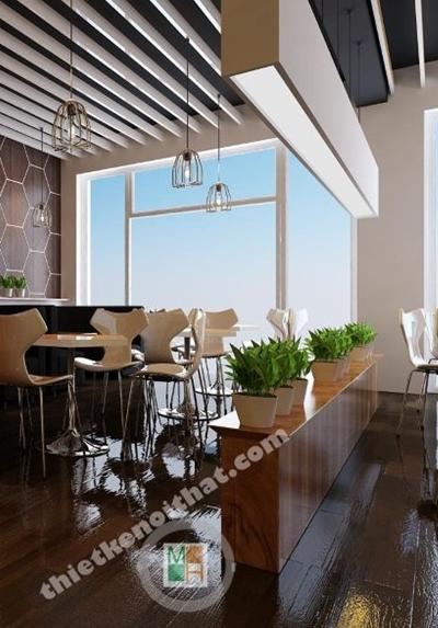 Thiết kế quán cafe sang trọng 