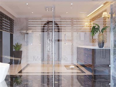 Thiết kế thi công phòng tắm kính cho buồng ngủ Double Double