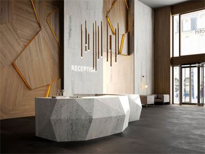 Quầy lễ tân sáng tạo cho khách sạn City Hotel đẹp 4 sao