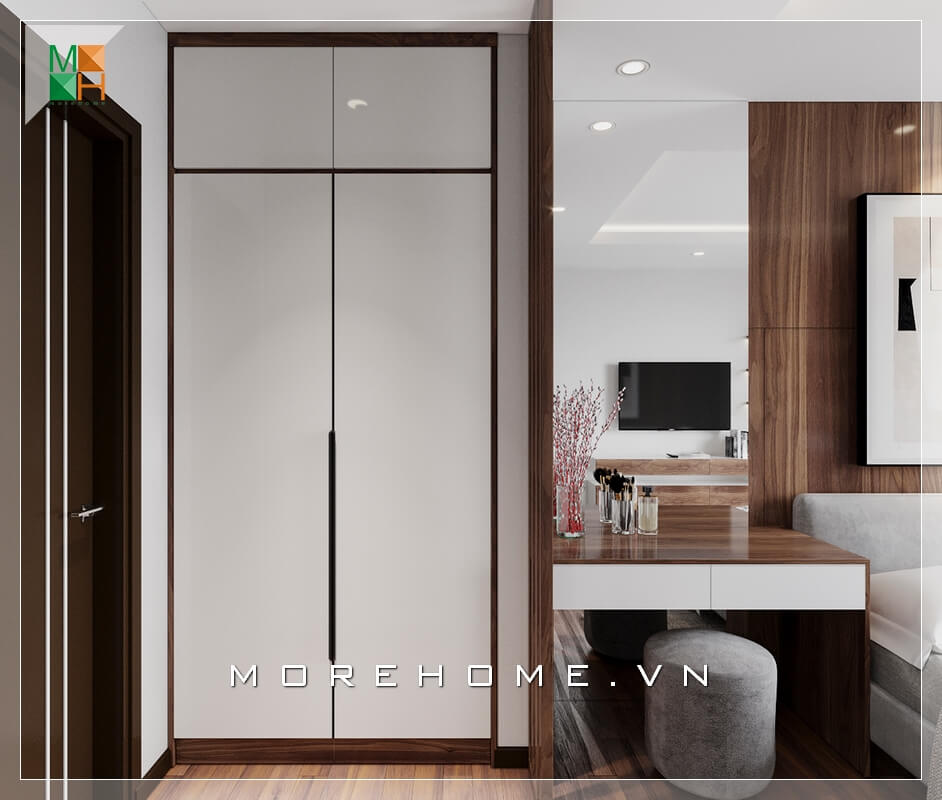 Ấn tượng mẫu thiết kế nội thất phòng ngủ chung cư, nhà phố hiện đại. Thiết kế nội thất phòng ngủ chung cư hiện đại