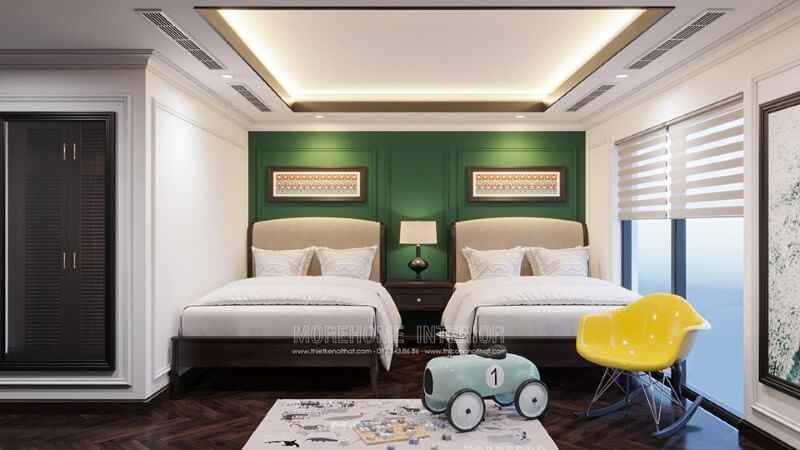 Thiết kế nội thất phòng ngủ trẻ em cho dự án biệt thự Gamuda.